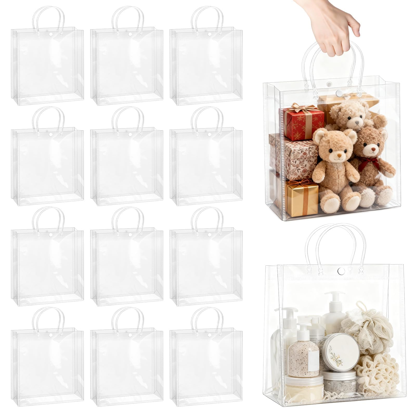 Amazon.com: BadenBach 16 PCS Large Clear Gift Bags with Handles